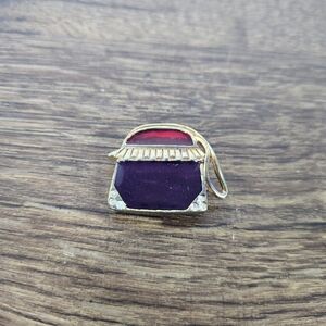 vintage costume jewelry purse or handbag brooch pin